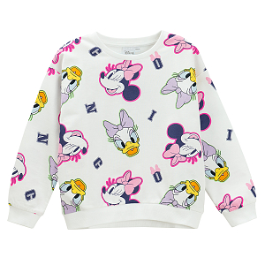 Minnie Mouse and Daisy Duck white sweatetshirt