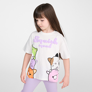 Μπλούζα κοντομάνικη λευκή με στάμπα SQUISHMALLOWS