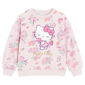 Φούτερ ροζ φλοράλ HELLO KITTY