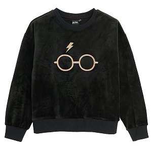 Φούτερ μαύρο βελουτέ HARRY POTTER