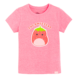 Μπλούζα κοντομάνικη ροζ με στάμπα THE SQUISHMALLOWS