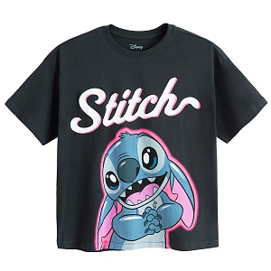 Μπλούζα μαύρη κοντομάνικη LILO & STITCH