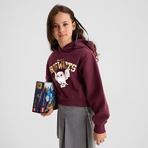 Φούτερ μπορντό με στάμπα HARRY POTTER