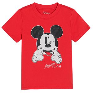 Mickey Mouse red short sleeve T-shirt
