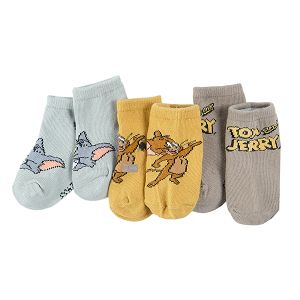 Κάλτσες 3 ζεύγη με σχέδια τους ήρωες Tom&Jerry