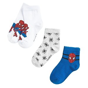 Κάλτσες 3 ζεύγη λευκές και μπλε με στάμπα SPIDERMAN