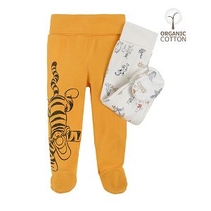 Winnie the Pooh white and yellow footed joggers 2-pack