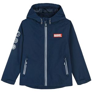 Marvel navy blue zip through hooded jacket