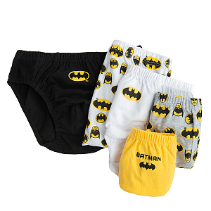 Batman white, yellow, grey, black slips- 5 pack