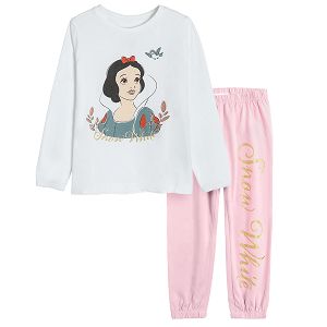 Πυτζάμες σετ μπλούζα μακρυμάνικη και παντελόνι με στάμπα Χιονάτη, Snow White