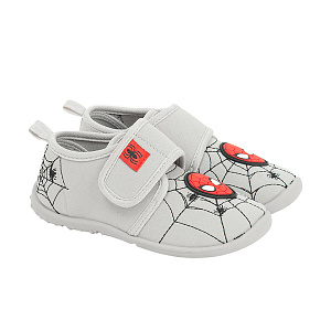 Spiderman grey slip on slippers