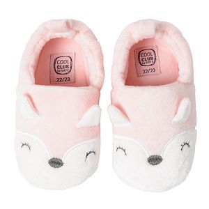 Pink deer slippers
