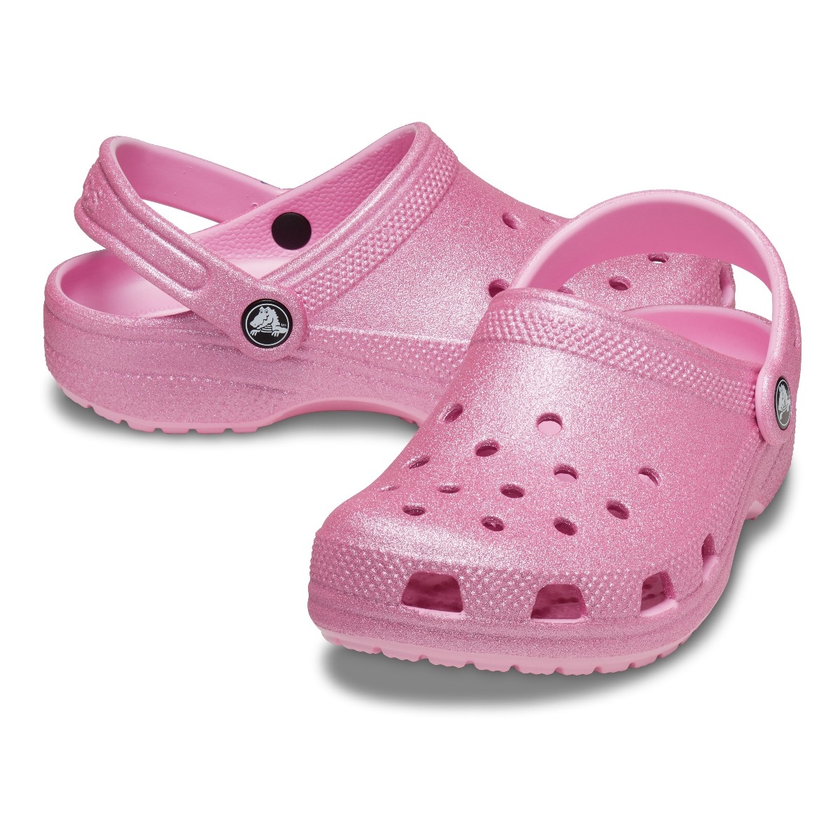 Σαμπό CROCS σκούρο ροζ Classic Glitter Clog T