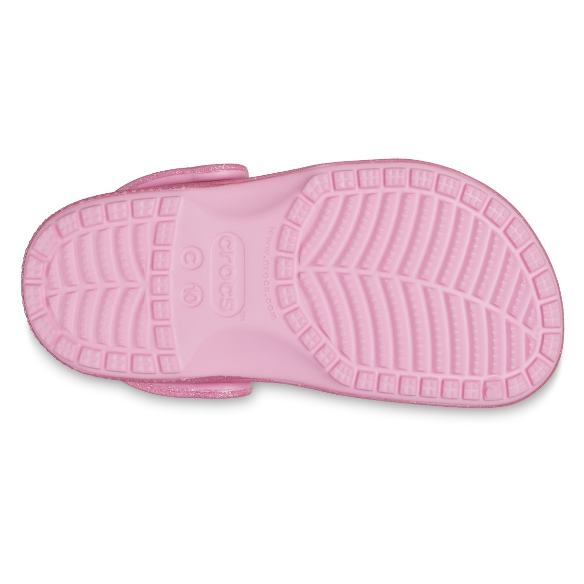 Σαμπό CROCS σκούρο ροζ Classic Glitter Clog K