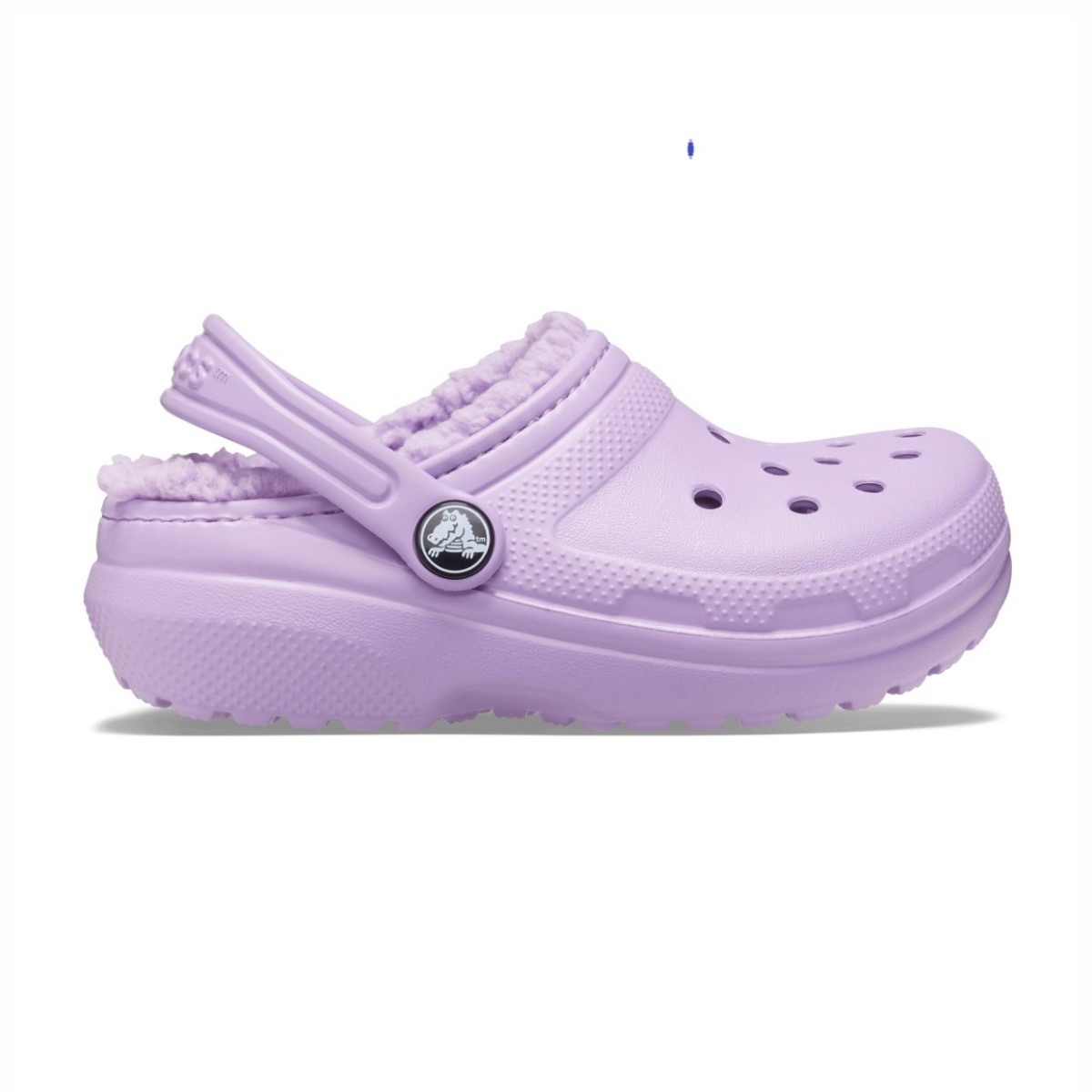Σαμπό Crocs με εσωτερική επένδυση γούνα λιλά Classic Lined Clog K