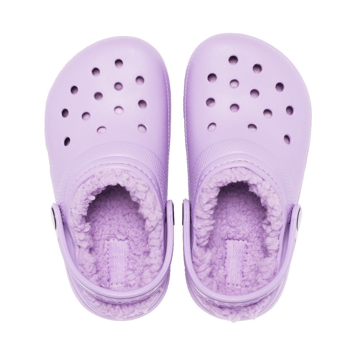 Σαμπό Crocs με εσωτερική επένδυση γούνα λιλά Classic Lined Clog K