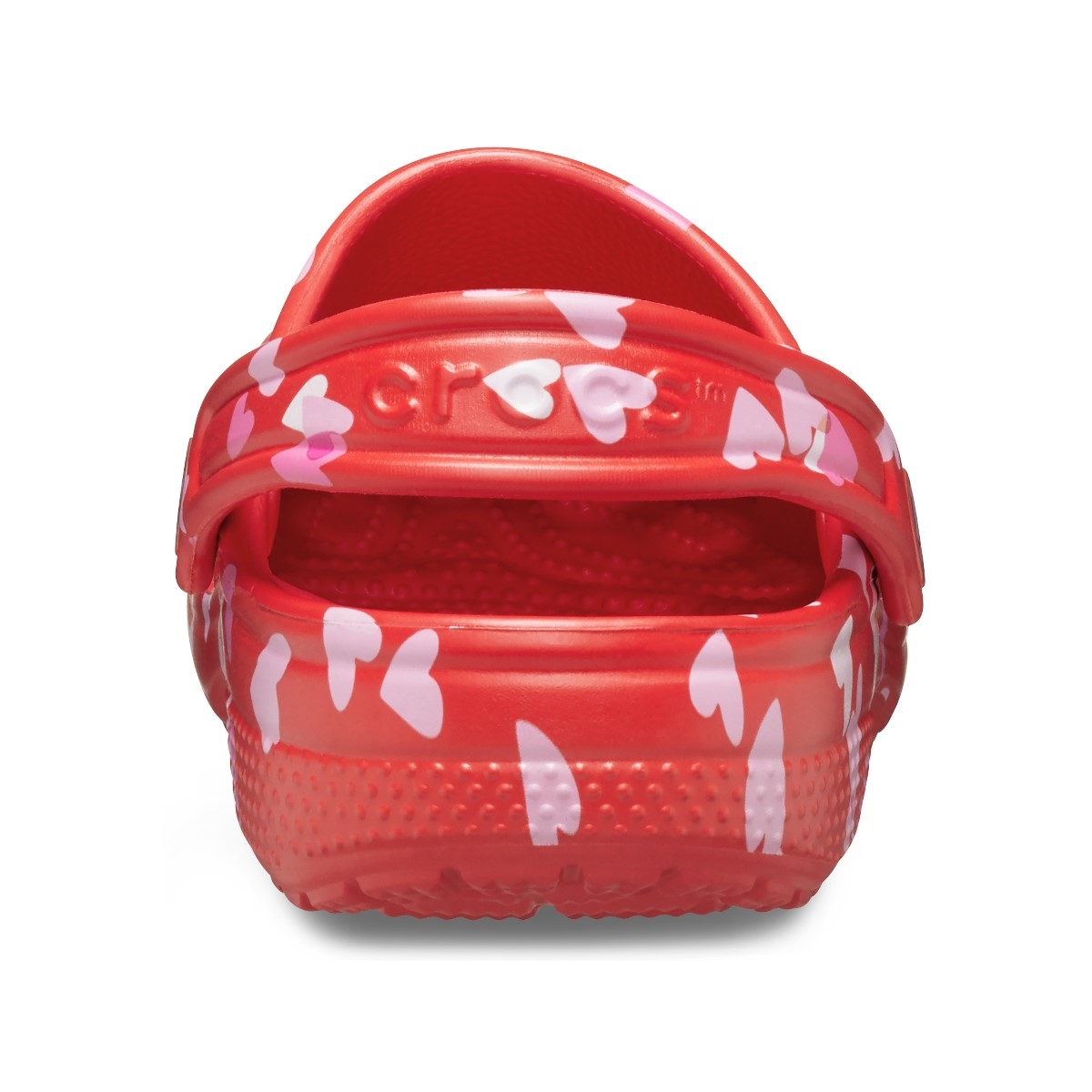 Σαμπό CROCS κόκινο με ροζ καρδούλες  Classic VDay Clog T
