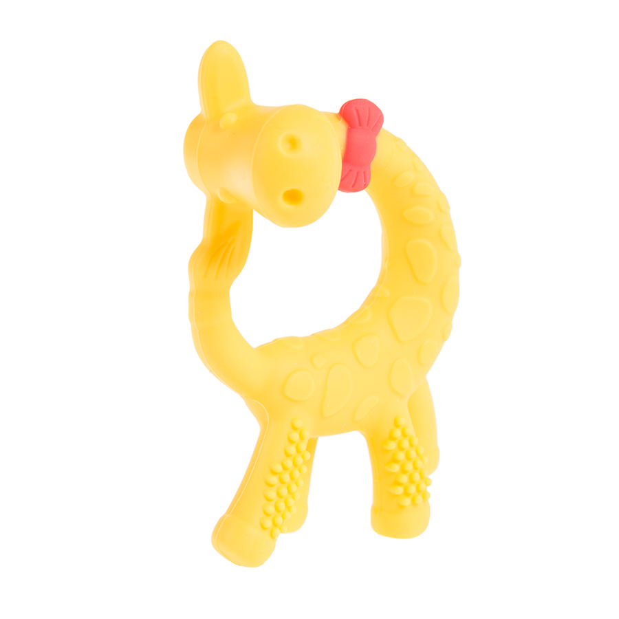 Yellow giraffe teether