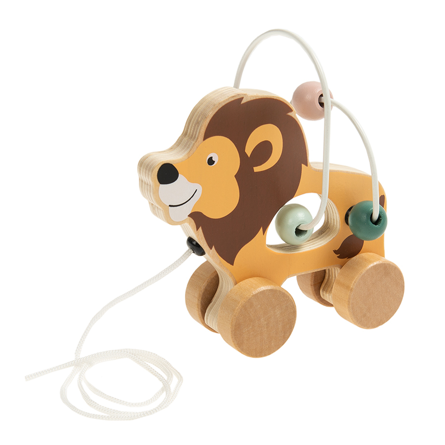 Wooden lion toy