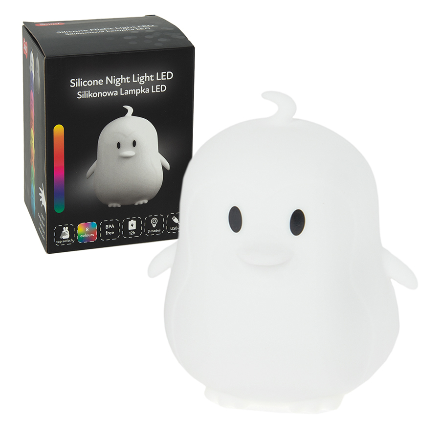 Silicone LED lamp penguin