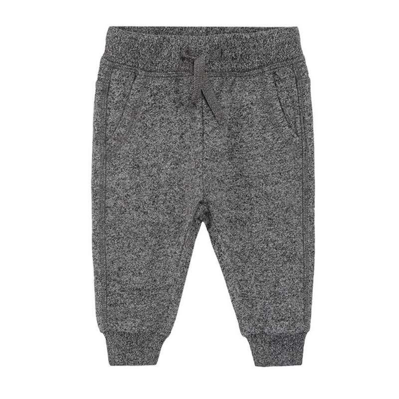 Grey jogging pants with adjustable waist