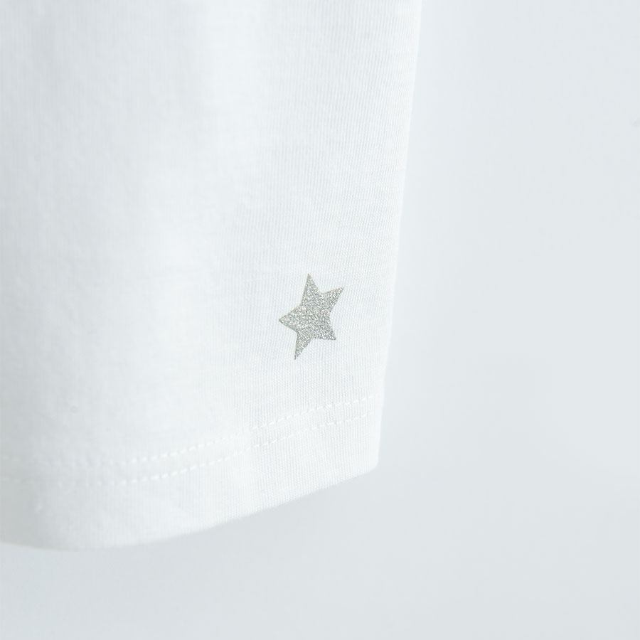 White basic short sleeve t-shirts 2-pack