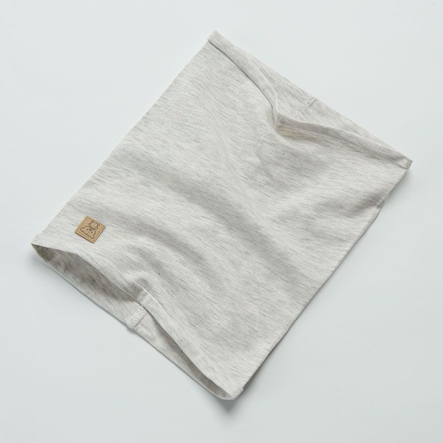Grey melange snood scarf