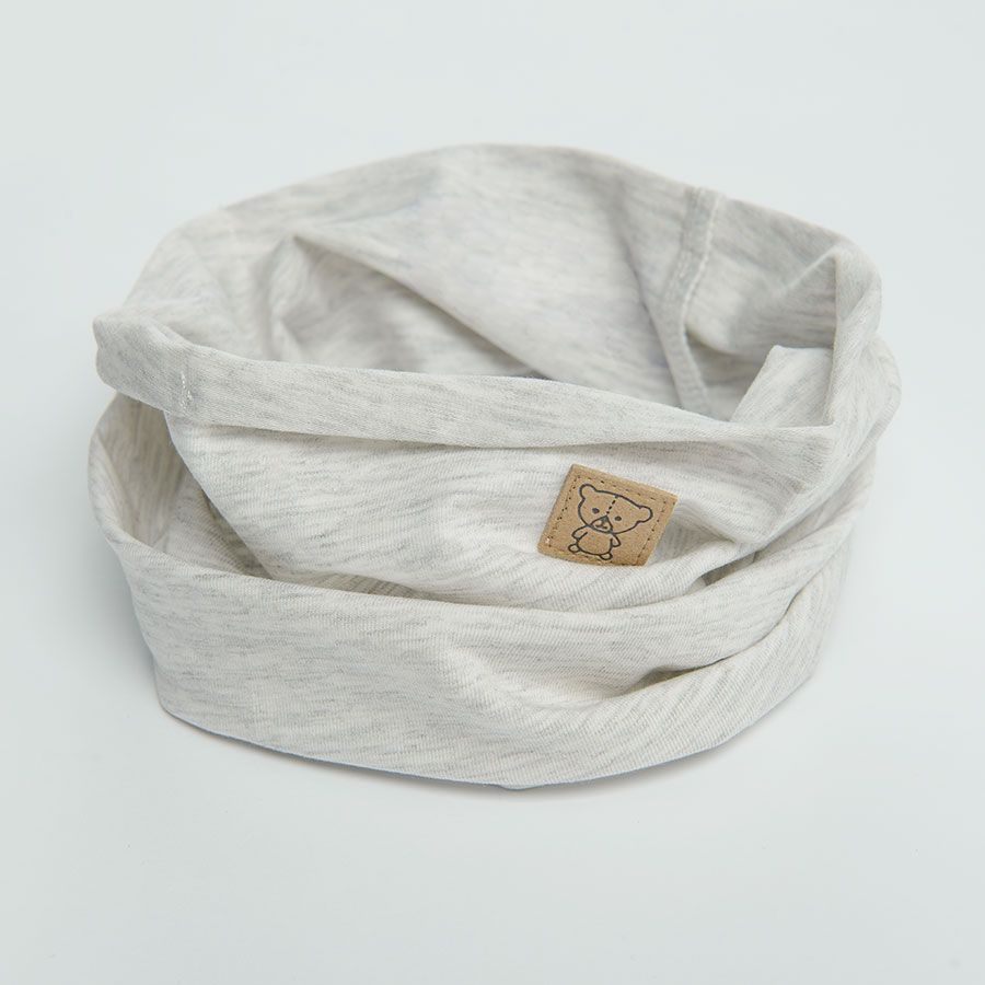 Grey melange snood scarf
