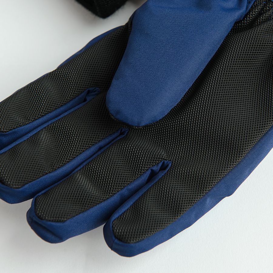 Γάντια σκι μπλε με αποσπώμενο λουράκι