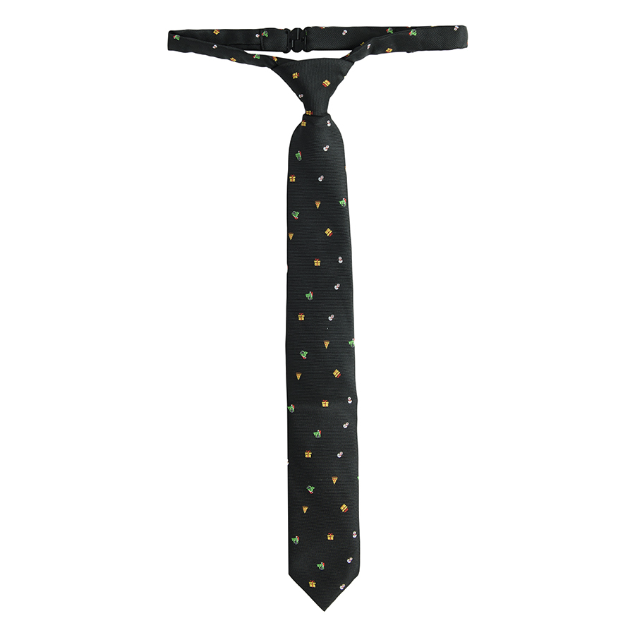Blue tie with small prints