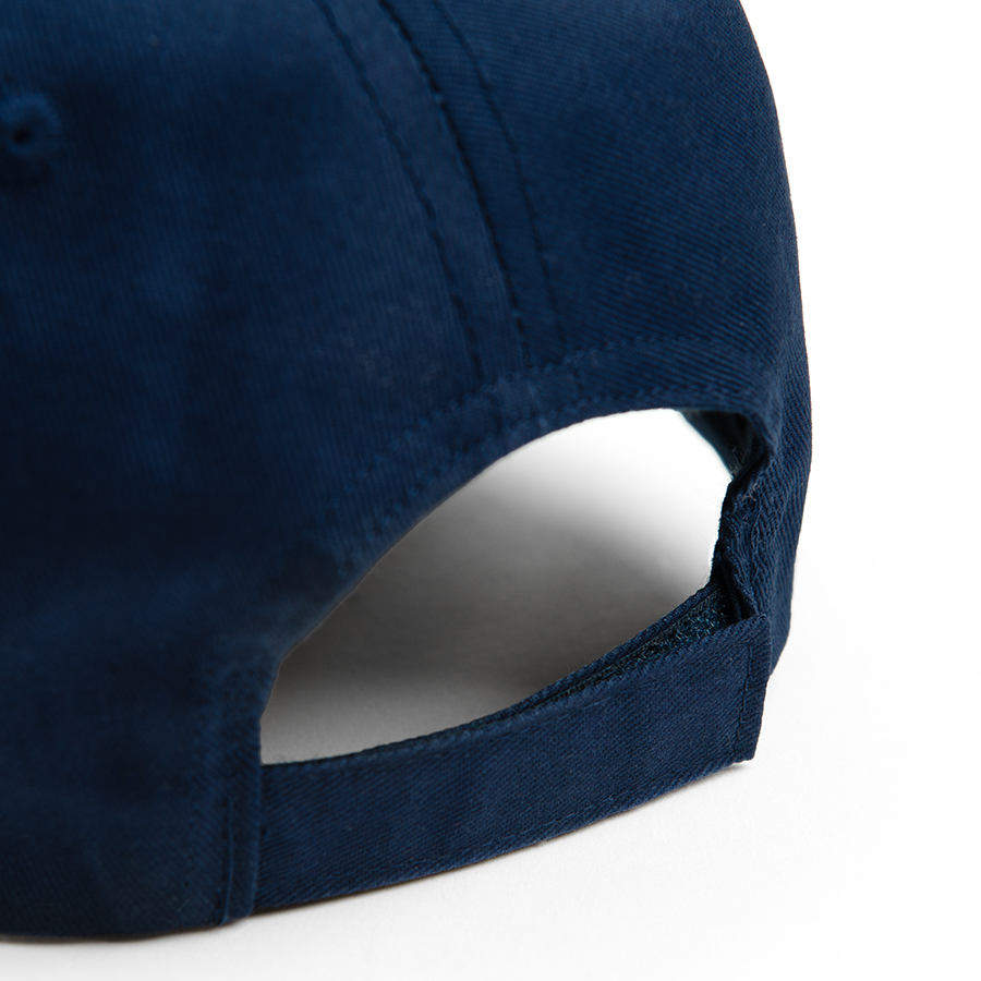 Blue jockey hat with B print