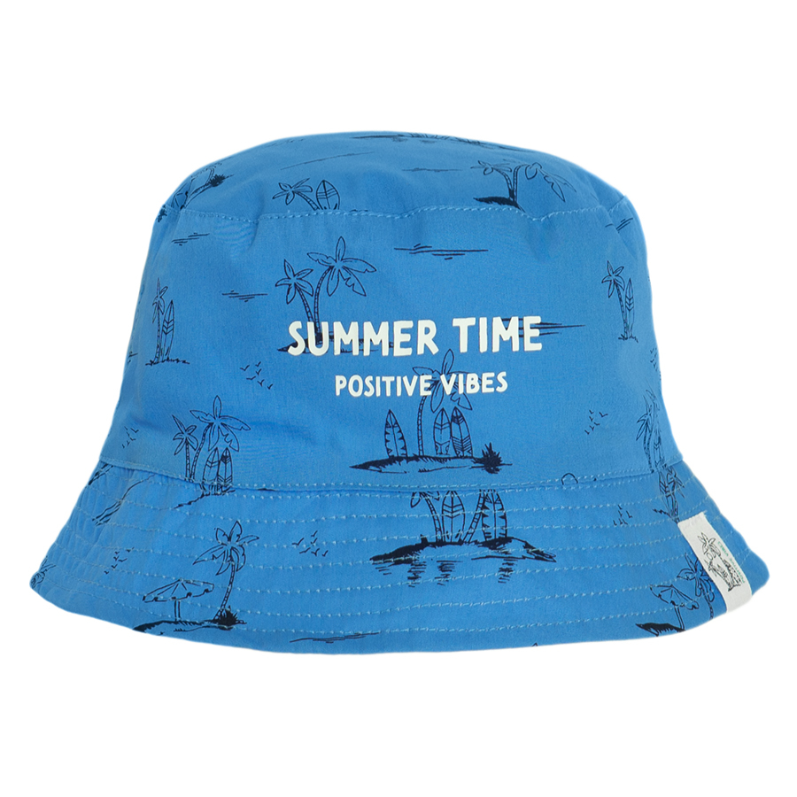 Καπέλο μπλε με στάμπα Summer Time