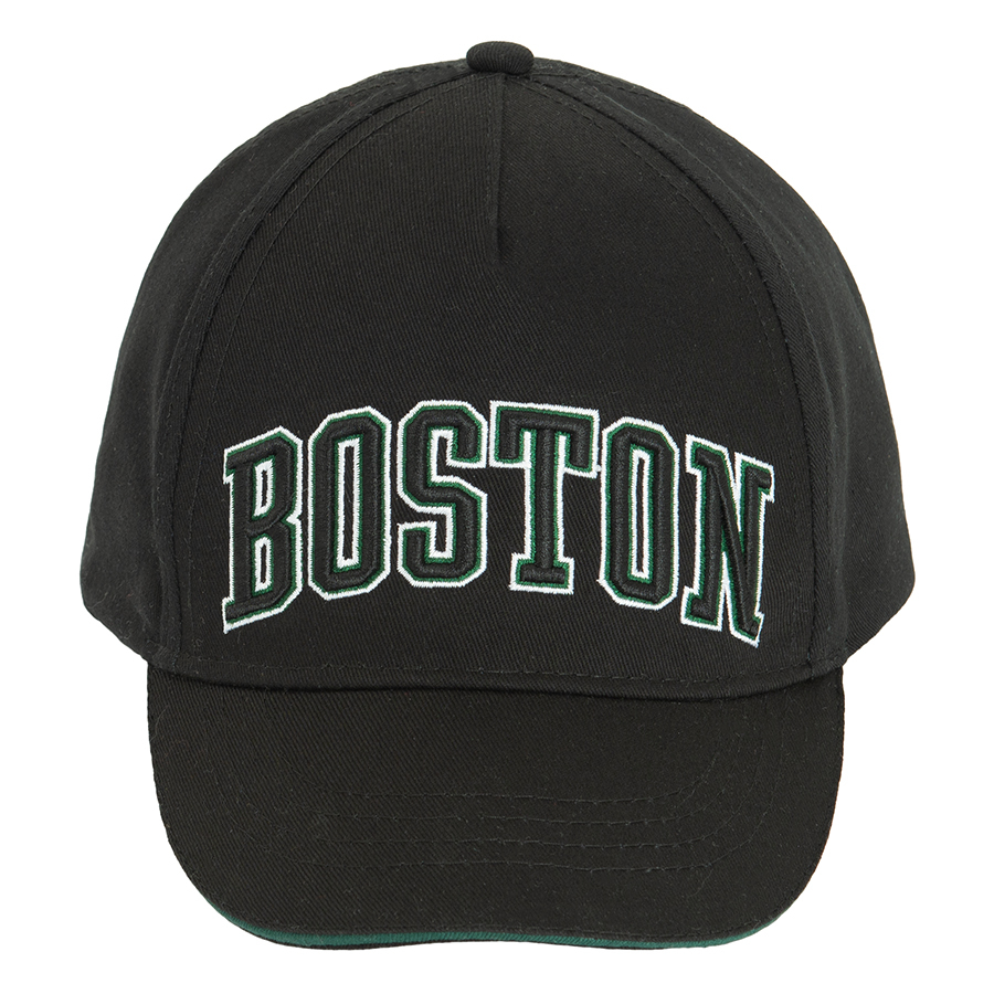 Καπέλο jockey μαύρο με στάμπα Boston