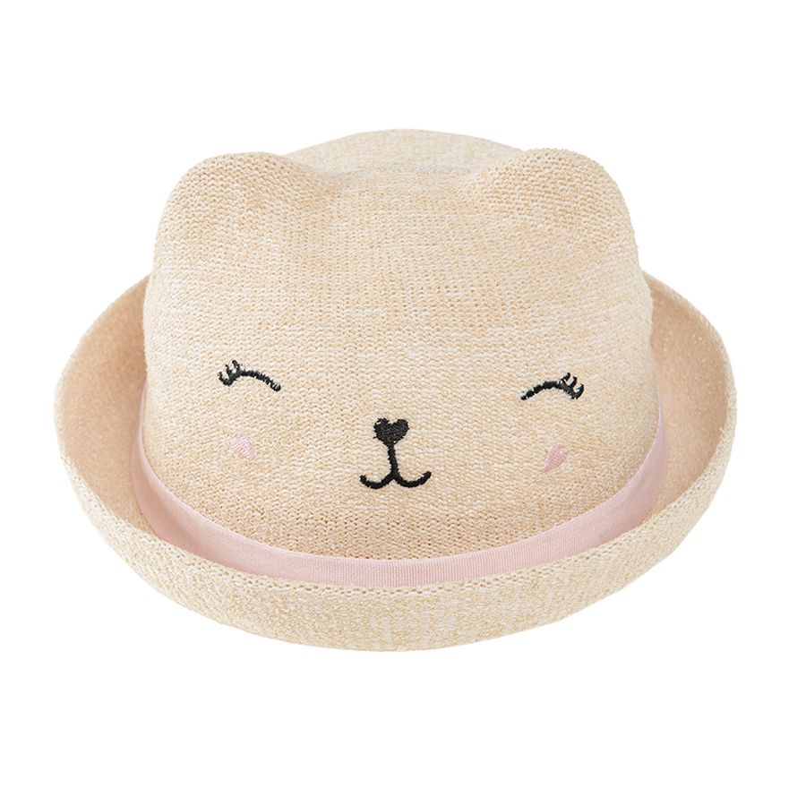 Brimmed summer hat with ears