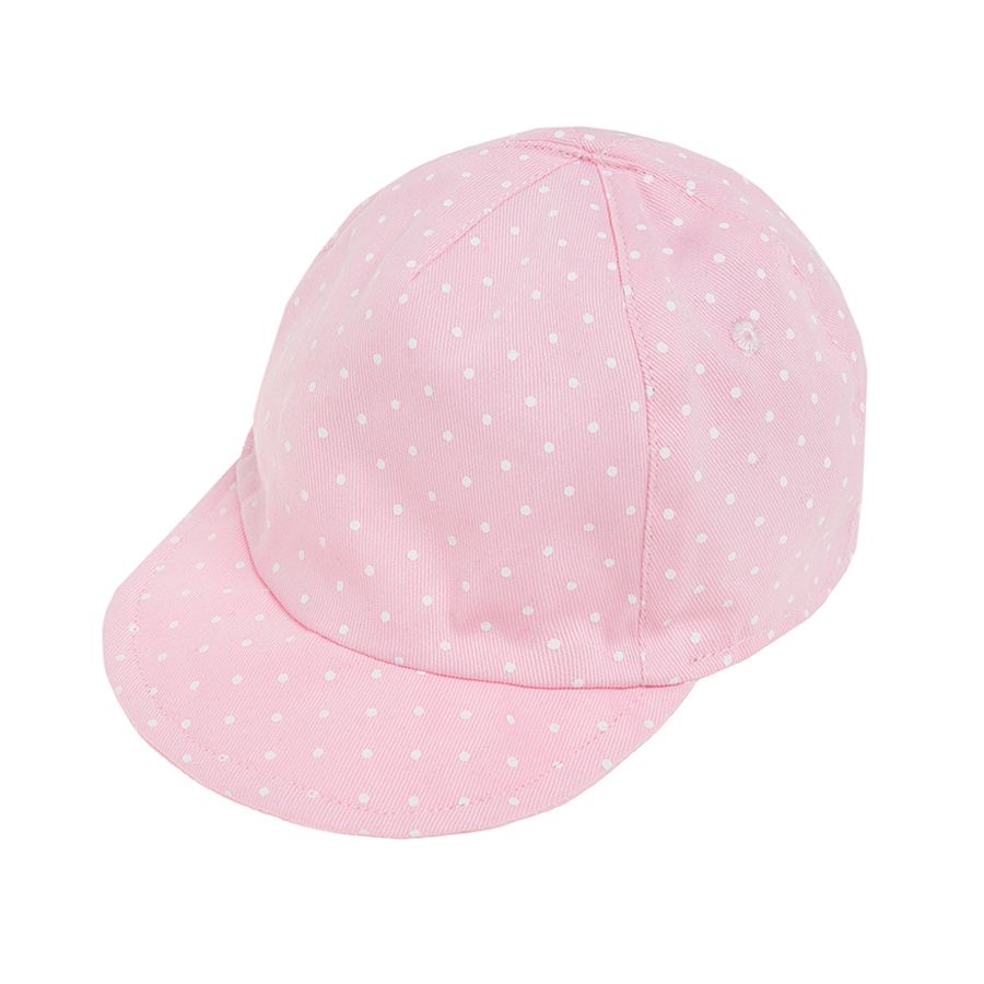 Pink polka dot cap