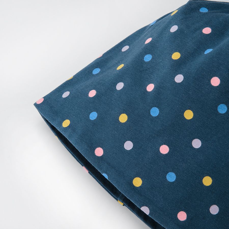 Navy blue polka dot cap