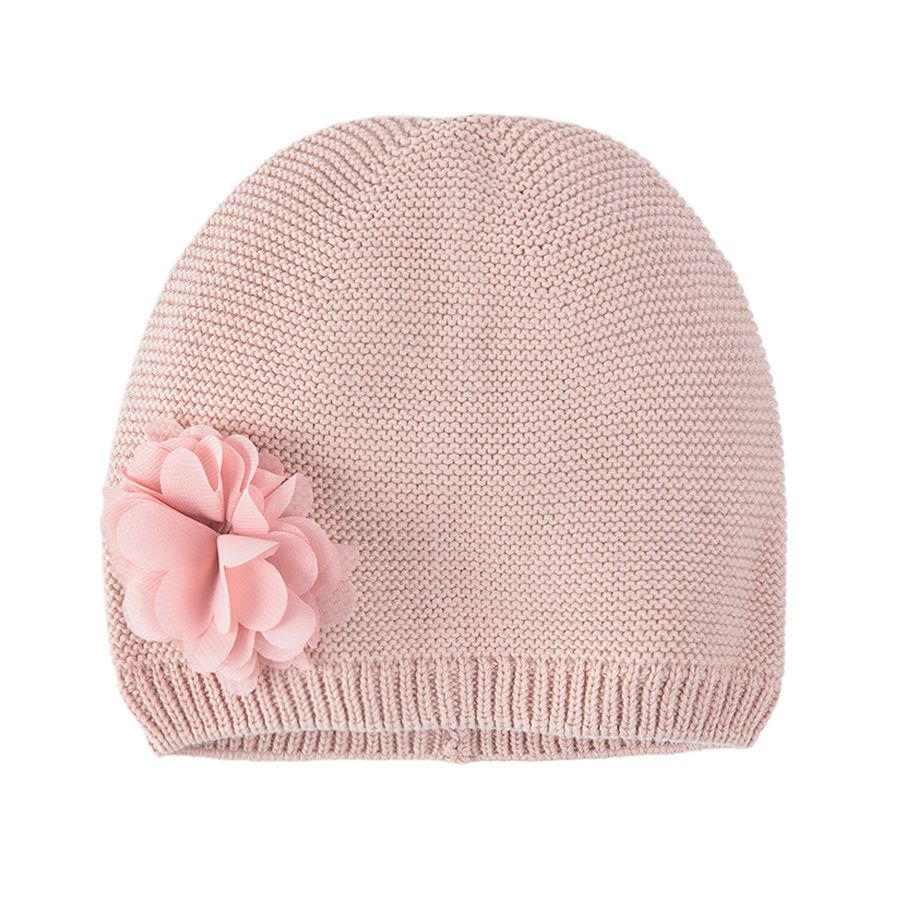 Pink cap with a flower