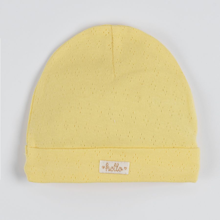 Pink and yellow all year around beanies - 2 pack