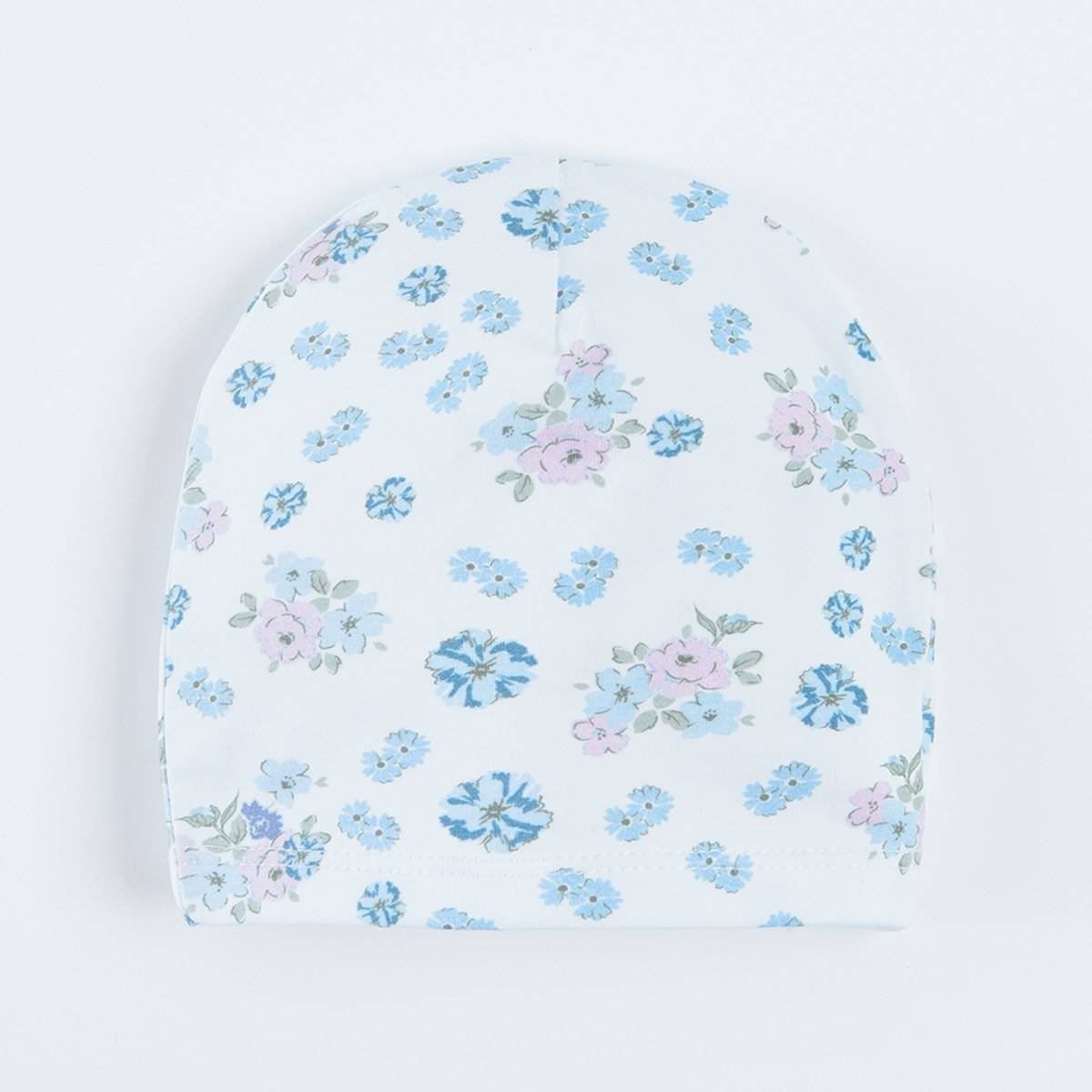 Blue and white floral all year round beanies