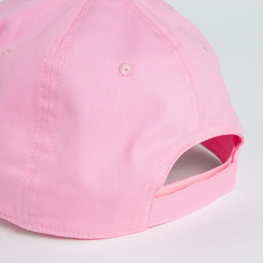 Pink jockey cap Self care club print