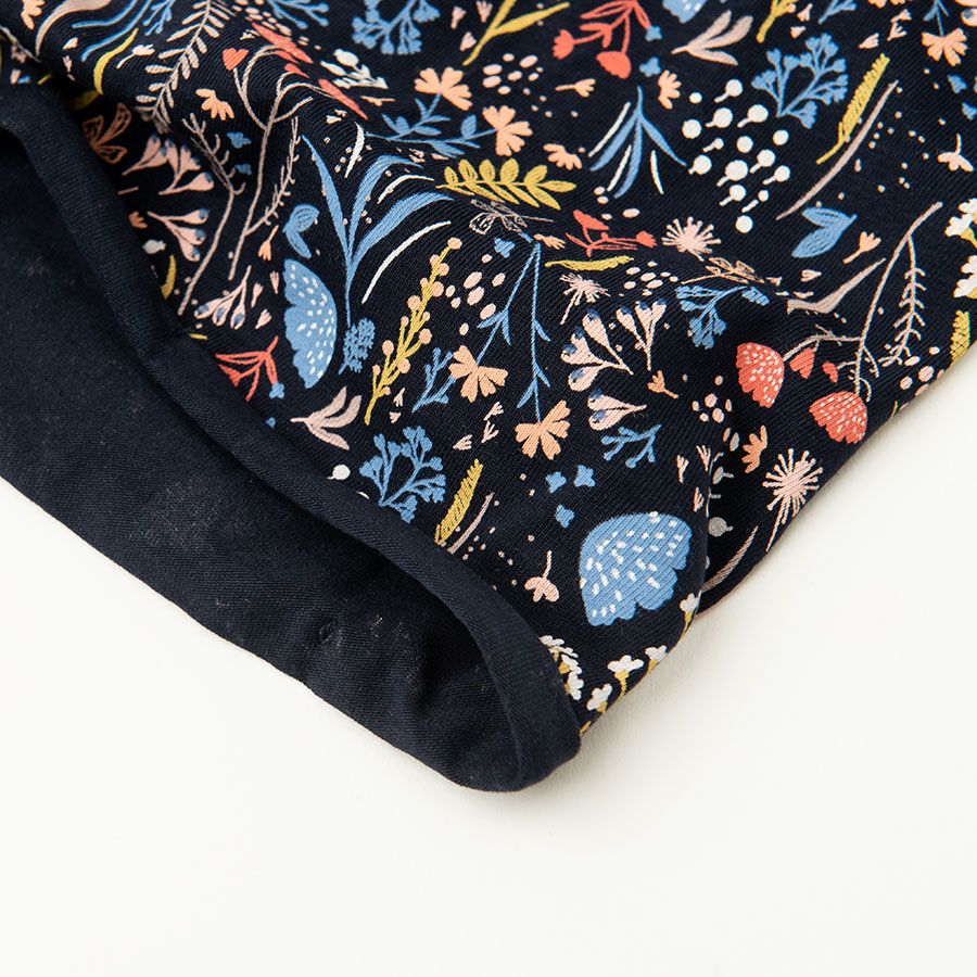 Blue floral snood
