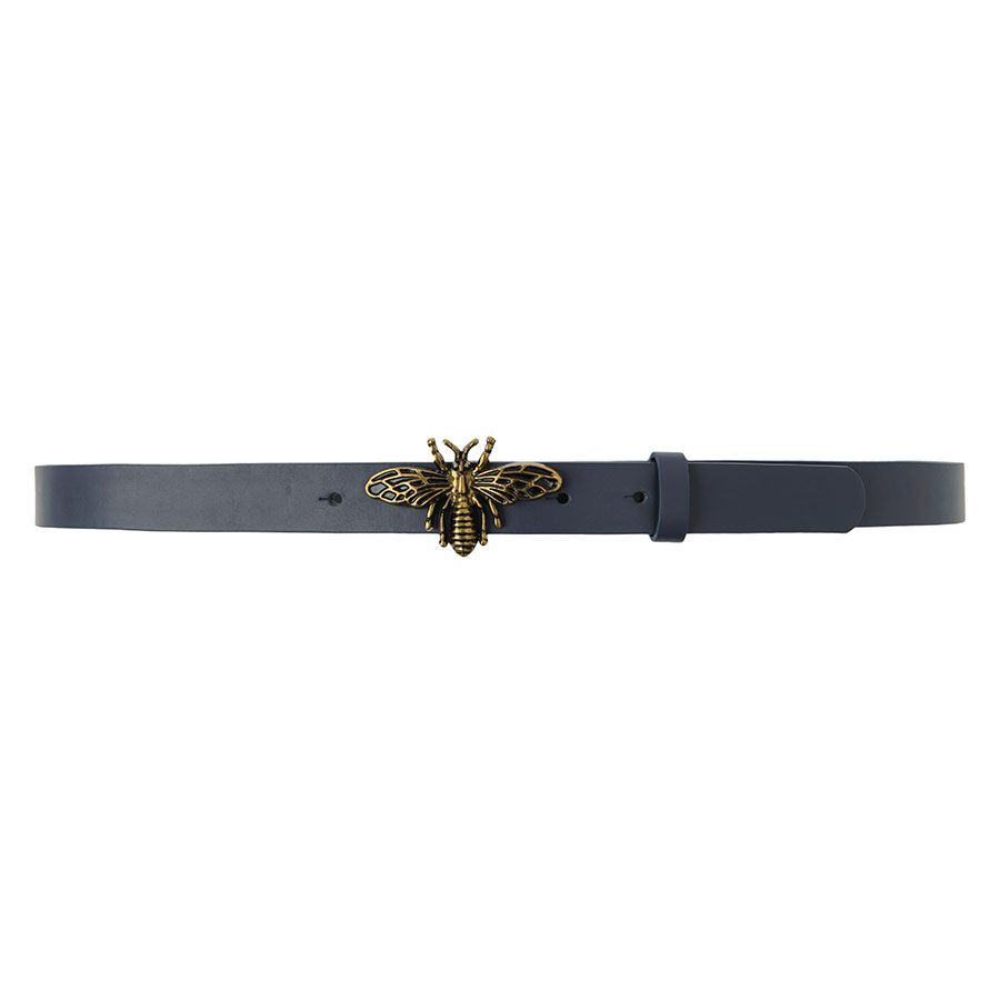 Blue belt with buttefly buckle