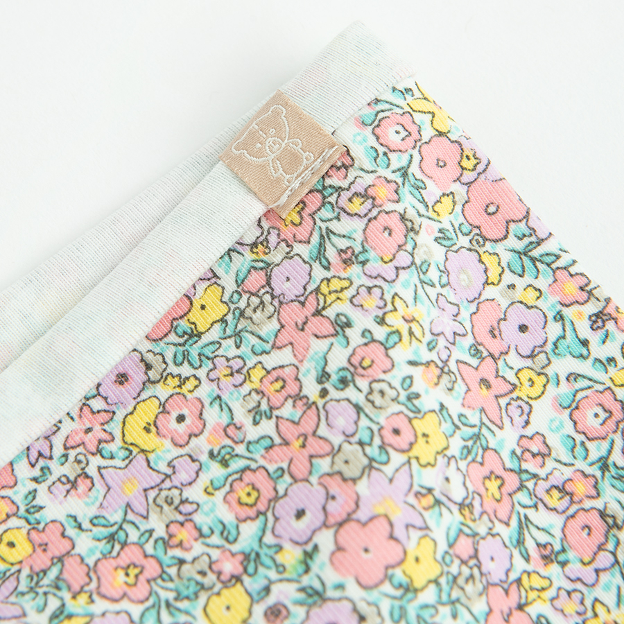 Floral cap and neckerchief set- 2 pack