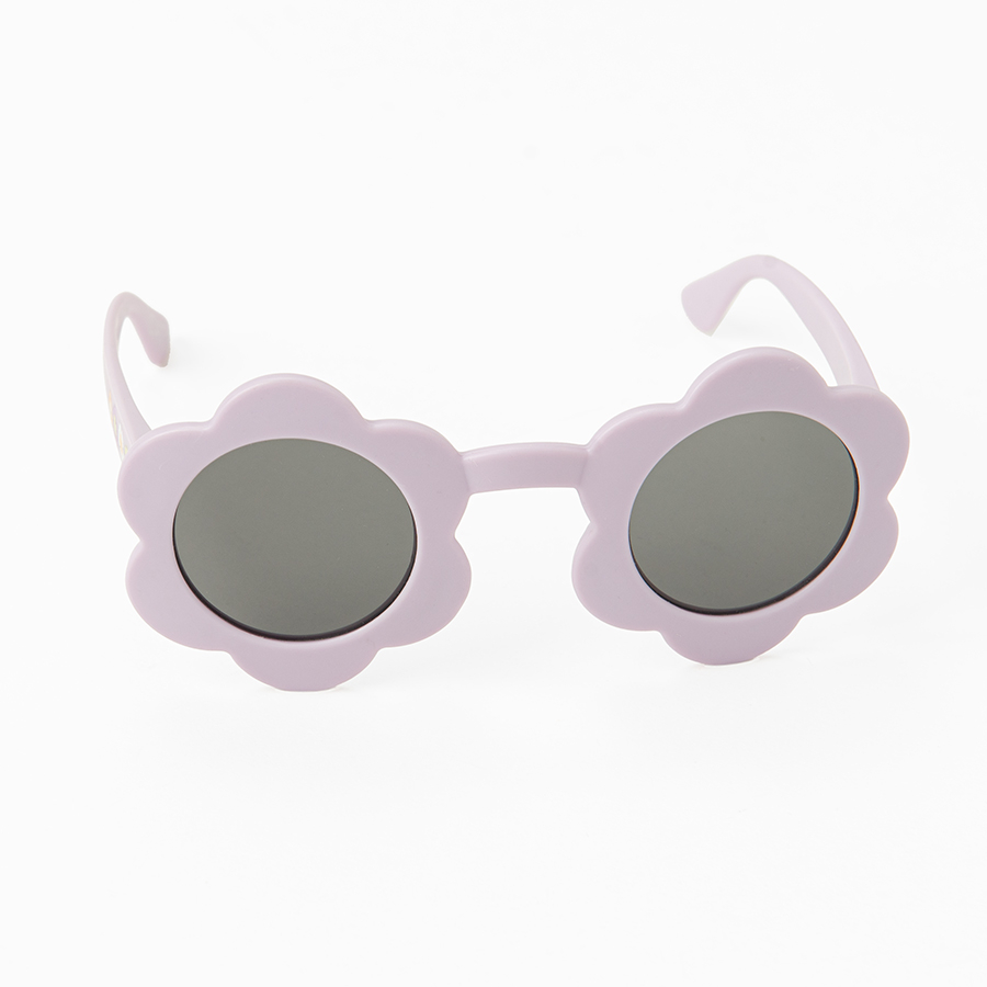 Purple sunglasses with case