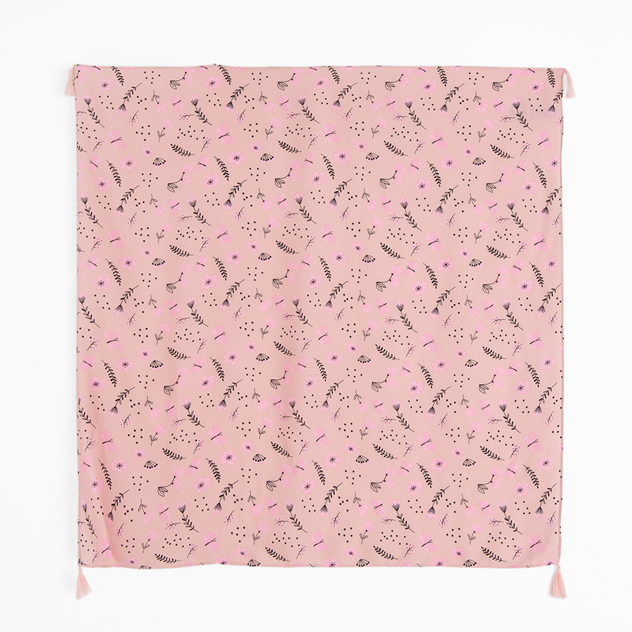 Pink floral neckerchief