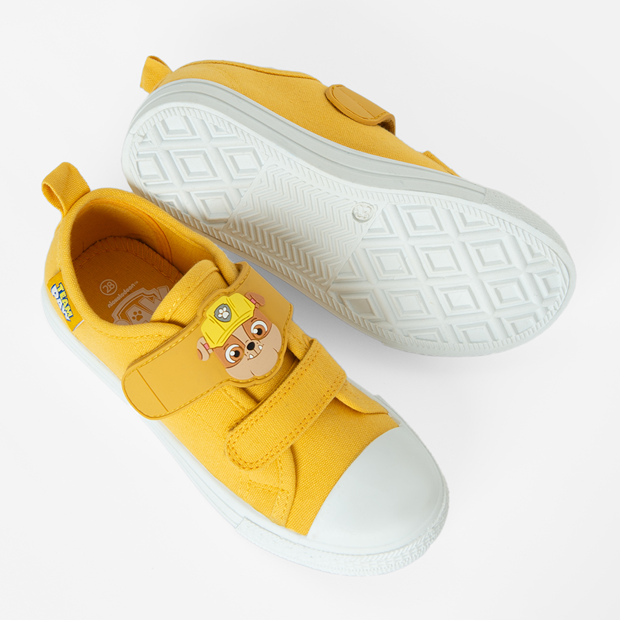 Παπούτσια κίτρινα με βελκρο και στάμπα PAW PATROL