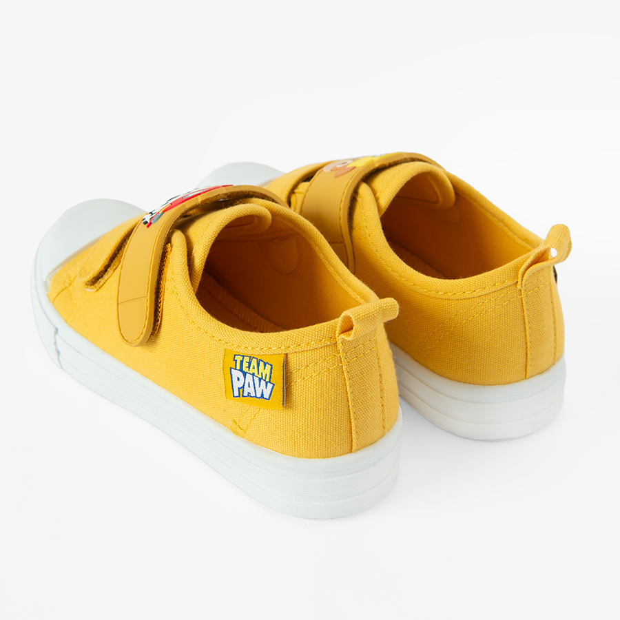 Παπούτσια κίτρινα με βελκρο και στάμπα PAW PATROL