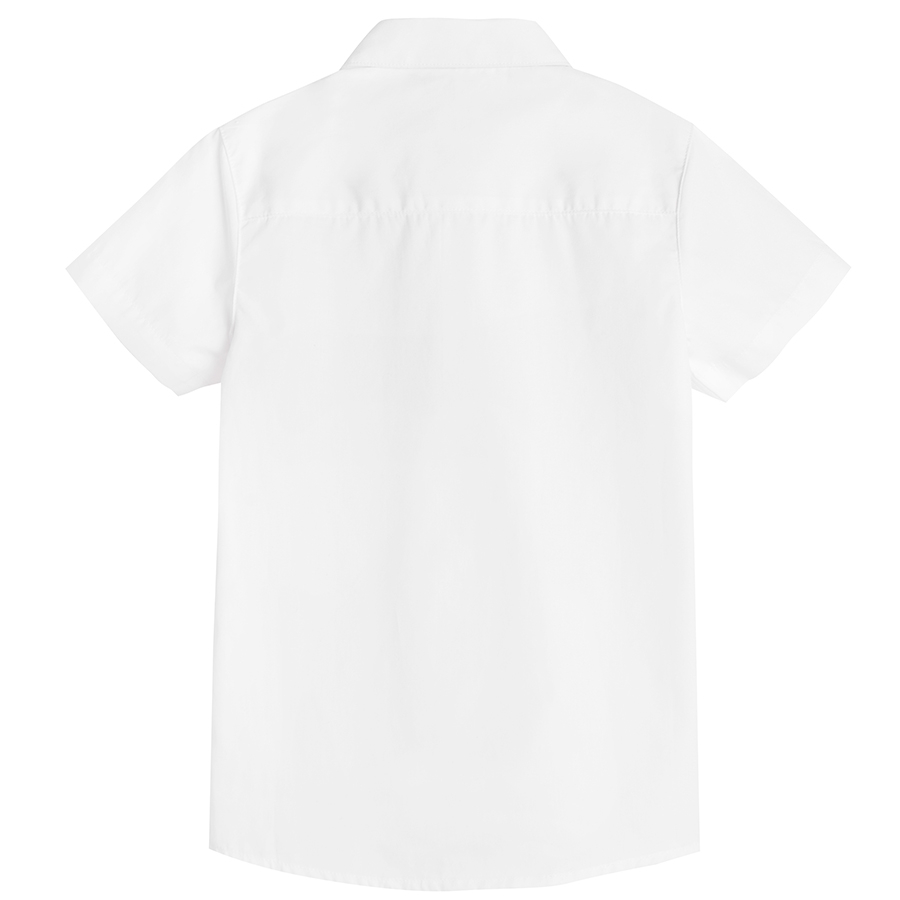 White short sleeve button down shirt