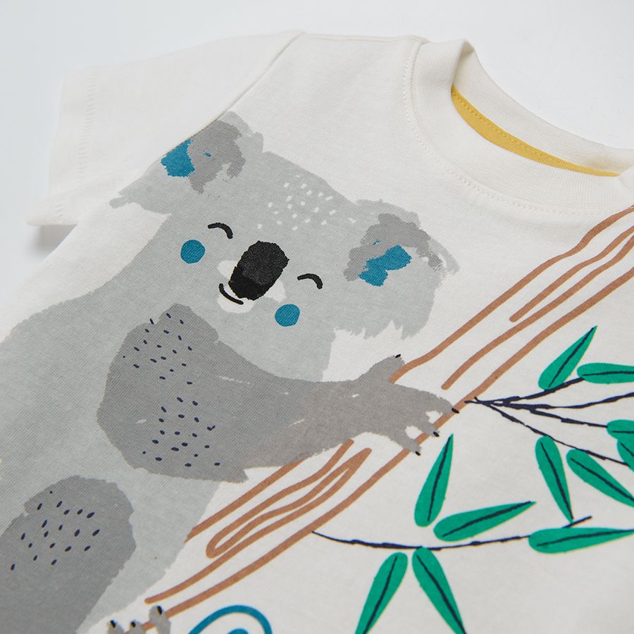 Short sleeve blouse with koala COOL DUDE print