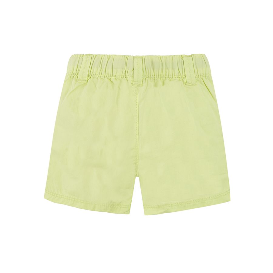 Light yellow shorts with cord and elastic band